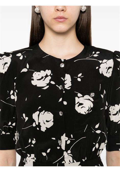 Abito corto a fiori in nero Alessandra Rich - donna ALESSANDRA RICH | FABX4116F45670900
